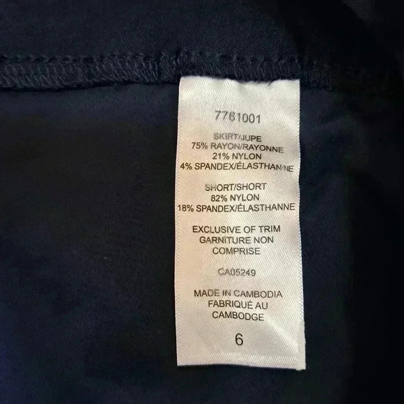 ❤ S.C.& Co. Navy Blue Pull On Skort Size 6 Stretch Woven Skirt lined with Shorts - Picture 11 of 15
